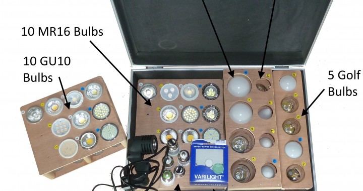Photo of LED kit contents annotated